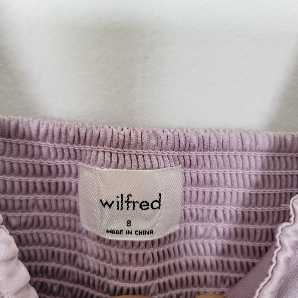 ARITZIA Wilfred Lilac Bellow Satin Slip Dress with Spaghetti Straps - Picture 4 of 9